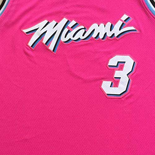 Checkless Camiseta de Baloncesto para Hombre Miami #3 Dwyane Wade #22 Butler #14 Tyler Herro Bordado, Transpirable y Resistente al Desgaste Camiseta de Basket para Fan