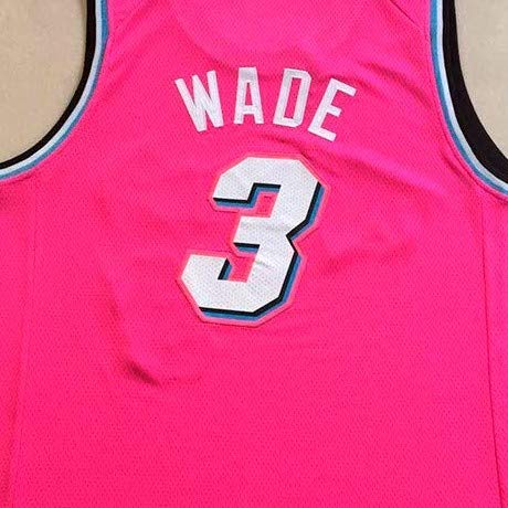 Checkless Camiseta de Baloncesto para Hombre Miami #3 Dwyane Wade #22 Butler #14 Tyler Herro Bordado, Transpirable y Resistente al Desgaste Camiseta de Basket para Fan