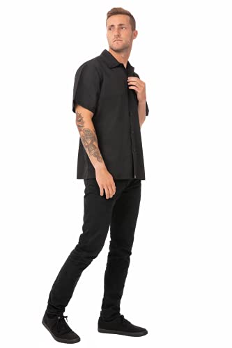 Chef Works A913-S Cool Vent - Camisa de Chef, tamaño pequeño, Color Negro