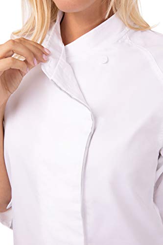 Chef Works B186-S Cool Vent Verona - Abrigo de Chefs para Mujer, Talla pequeña