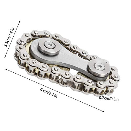 CHICIRIS Sprocket Fidget Spinner, Varillaje de Acero Inoxidable, Cadena de Bicicleta, Spinner, Engranajes, Juguete para Adultos, Niños, Alivio del Estrés(Oro)