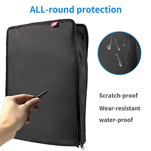 CHIN FAI para PS5 Dust Cover, Anti Scratch Waterproof Dust Protector para Playstation 5 Console Edición Digital y Edición Regular-Negro