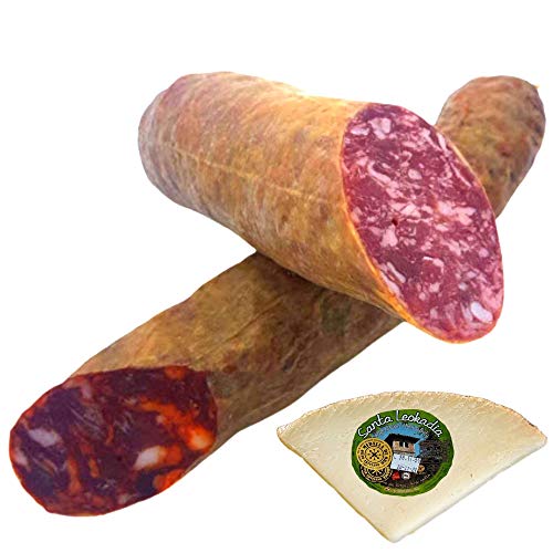 Chorizo y Salchichón Ibérico de Bellota Leoncio - Salchichón Ibérico de Bellota Leoncio 650 gr - Media Barra de Chorizo Leoncio