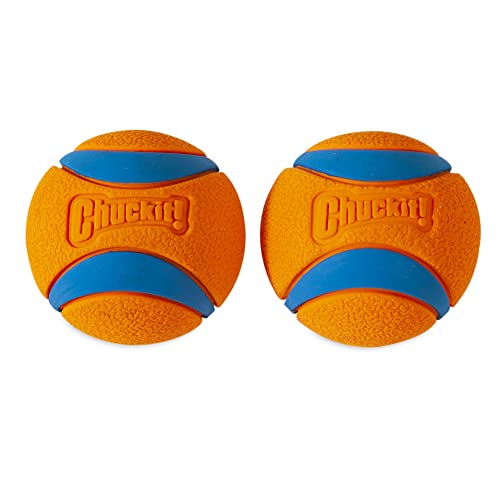 Chuckit 17020 Ultra Ball, 2 Pelotas para Perros Compatible con el Lanzador, S (El empaque puede variar)