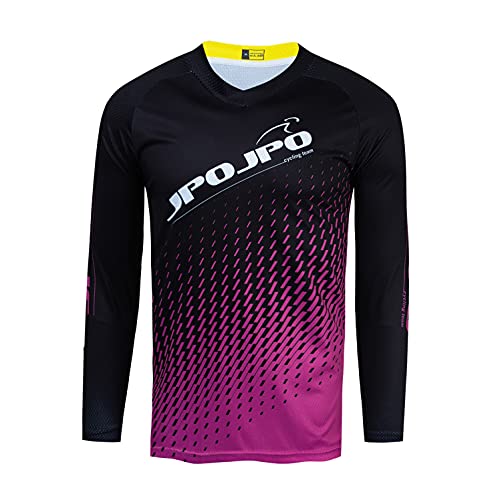 Ciclismo Jersey de los hombres de la bici de montaña del motocross Jersey largo MTB camiseta, 54, L