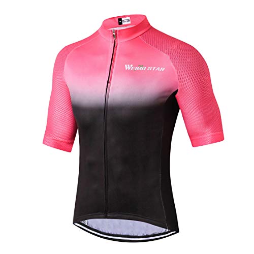 Ciclo Jersey Hombres Ciclismo Jersey bicicleta ropa superior hombres ropa ciclismo maillot MTB Jersey Racing Sport Camisetas cráneo, Hombre, Rosa 50, M = Chest 35.4-38"