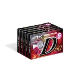 Cintas de Cassette Audio TDK 5 x D-60 - (60 minutos)