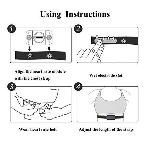 Cinturón de Montaje en el Pecho, Correa Suave Universal, Elástico Ajustable Cinturón de Montaje en el Pecho para Monitor de Frecuencia Cardíaca Polar, Garmin, Wahoo Sport Running