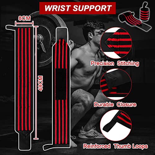 Cinturon Lumbar Gimnasio Cinturón Lumbar Hombre Mujer con Muñequeras Cinturon Powerlifting Cinturón Lastre Cinturon Gym Ajustable Cinturones Pesas Levantamiento Peso Musculacion (Negro, M)