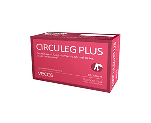 Circuleg Plus para Piernas Cansadas - 60 Cápsulas - Ayuda a Prevenir la Aparición de Varices - Efecto Antioxidante - Complemento Alimenticio con Ginkgo Biloba y Ruscus