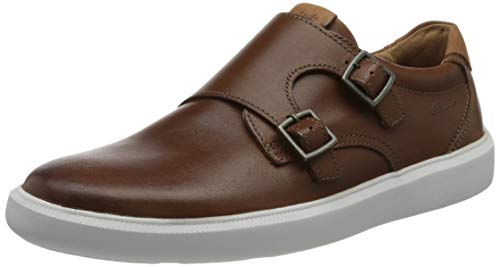 Clarks Cambro Monk, Zapatillas Hombre, Piel Oscura, 43 EU