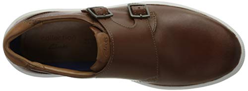 Clarks Cambro Monk, Zapatillas Hombre, Piel Oscura, 43 EU