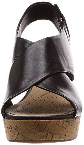 Clarks Maritsa Lara, Sandalia con Pulsera Mujer, Negro (Black-), 37 EU