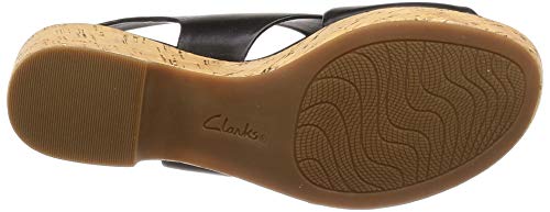 Clarks Maritsa Lara, Sandalia con Pulsera Mujer, Negro (Black-), 37 EU