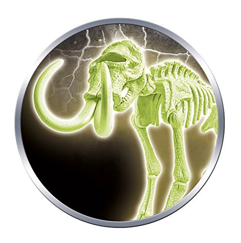 Clementoni-55027 - Arqueojugando Mamut fosforescente - juego científico para excavar y montar dinosaurios a partir de 7 años