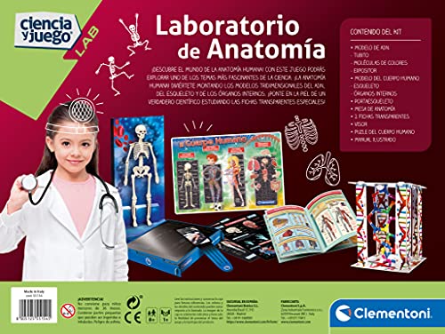 Clementoni-55154 - Laboratorio de Anatomía - juego científico a partir de 8 años