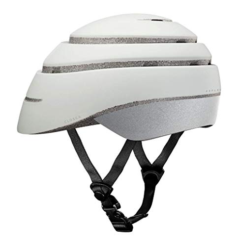 Closca Casco de Bicicleta para Adulto, Plegable Helmet Loop. Casco de Bici y Patinete Eléctrico/Scooter para Mujer y Hombre Unisex. Perla/Reflectante, Talla M