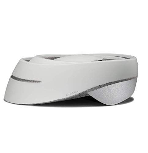 Closca Casco de Bicicleta para Adulto, Plegable Helmet Loop. Casco de Bici y Patinete Eléctrico/Scooter para Mujer y Hombre Unisex. Perla/Reflectante, Talla M