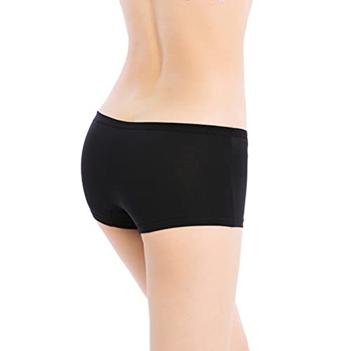 Closecret Lencería para Mujer Paquete de 6 Comfort Soft Boyshorts Bragas de Algodón Elástico (M(Cintura:71-74cm), 6 Colores)