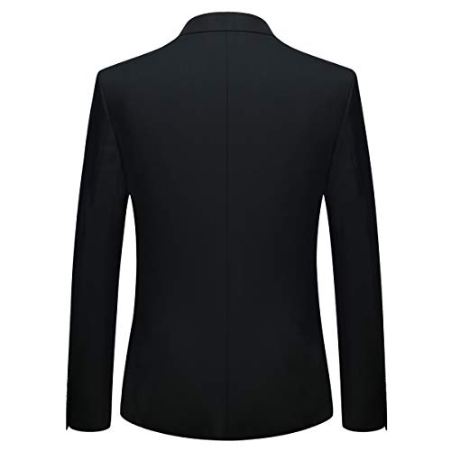 Cloudstyle Traje Suit Hombre 3 Piezas Chaqueta Chaleco pantalón Traje al Estilo Occidental, Negro, S