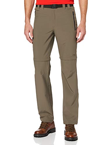 CMP Pantaloni Stretch Zip Off Comfort Fit Pantalón, Hombre, Madera, C24