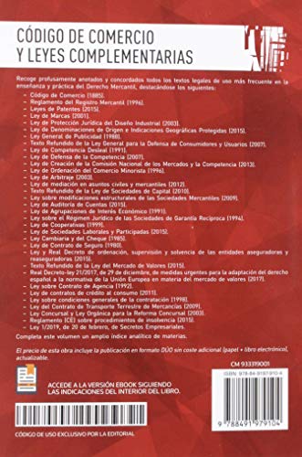 Código de Comercio y leyes complementarias: 6 (Biblioteca de Legislación)