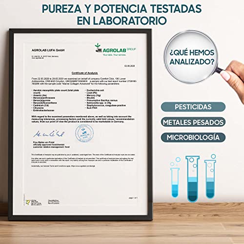 Colágeno Marino, Ácido Hialurónico, Coenzima Q10, Vitamina C y Zinc de Alta Potencia 1200mg, 90 Cápsulas - Péptidos de Colágeno Hidrolizado de Tipo 1 Enriquecido con Aloe Vera 1 Mes de Suministro