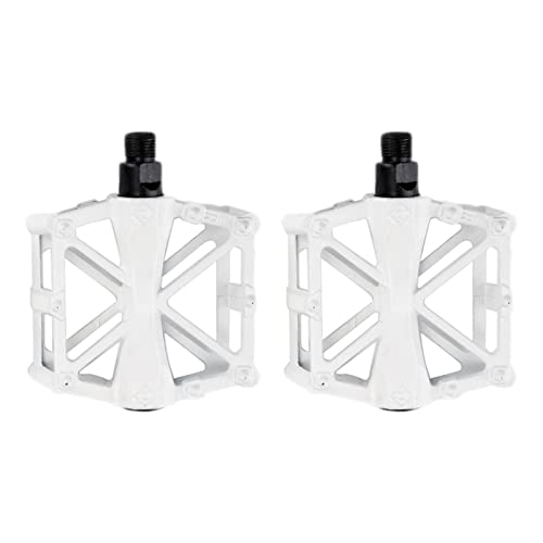 Colcolo Pedales de Plataforma Plana de Aleación de Metal de Bicicleta MTB Road Mountain Bike Pedal - Blanco