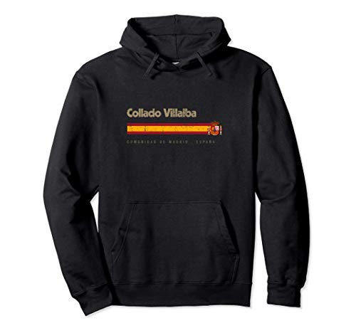 Collado Villalba Ciudad Española Vintage Bandera España Sudadera con Capucha