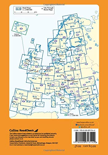 Collins Handy Road Atlas Europe [Idioma Inglés]: A5 Spiral (Collins Road Atlas)