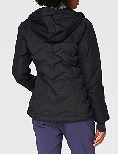 Columbia Grand Trek, Chaqueta de plumas impermable con capucha, Mujer, Gris (Shark Heather), Talla S