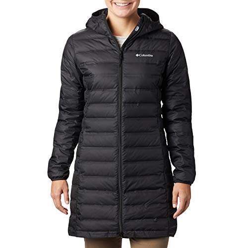 Columbia Lake 22 Down Long Hooded , Chaqueta de plumas larga con capucha Mujer, Negro (BLACK), S