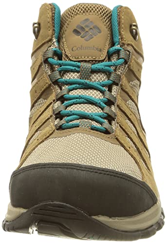 Columbia Redmond III Mid Waterproof, Zapatillas para Caminar Mujer, Nivel del mar Khaki, 38.5 EU