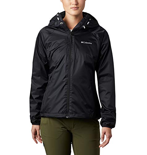 Columbia Ulica, Chaqueta Impermeable, Mujer, Negro (Black Sheen), M