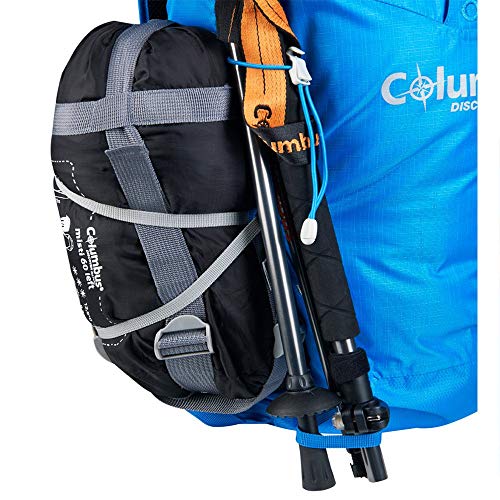 COLUMBUS Adventure 23 + 7 Mochila Impermeable para Senderismo o Trekking o Deportes de montaña en Invierno. Dispone de Tirantes Ajustables, Estabilizador de Carga y Soporte para Bastones Color Azul.