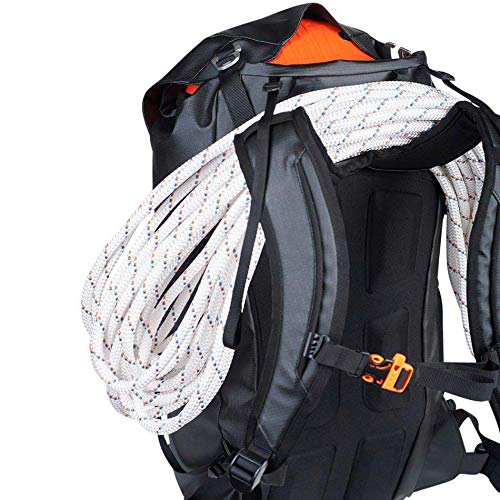 COLUMBUS Mochila Aitxuri 30 Montañismo Invernal Ajustable, con Flujo de Aire en la Espalda y Sistema de Transferencia de Carga. Incluye Funda para la Lluvia. Capacidad 30 L en Color Negro