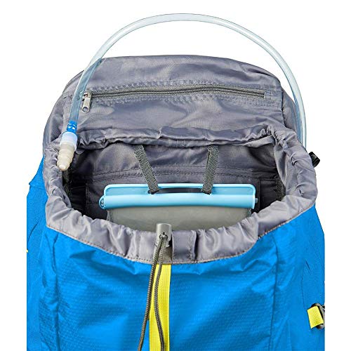 COLUMBUS Mochila K 45 Mochila Ligera y Resistente al Agua Ideal para Senderismo u Otras Actividades al Aire Libre. Incluye Funda para la Lluvia. Capacidad 45 L. Color Azul con Amarillo.