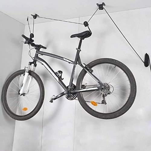 com-four® Elevador de Bicicletas para Bicicletas - Bicicletas de montaña en sótano - Soporte para Bicicletas hasta 20 kg