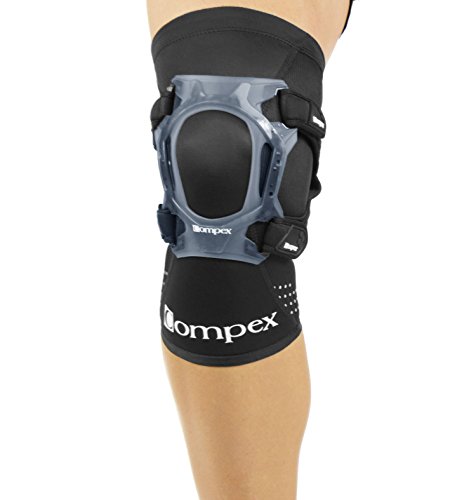 Compex Webtech Cincha rotuliana, Unisex, Negro, L-XL