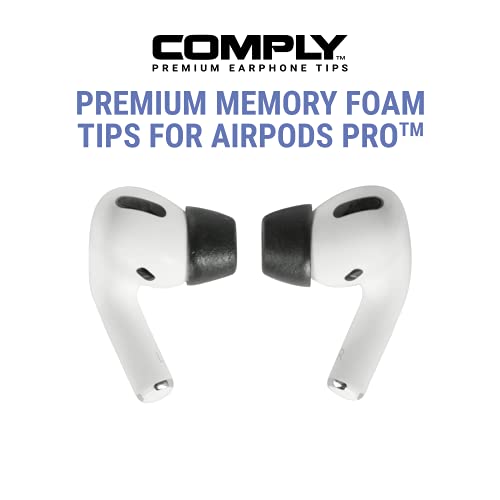 Comply Espuma Apple AirPods Pro 2.0 Earbud Tips para Auriculares cómodos con cancelación de Ruido Que Hacen Clic en y permanecen Puestos (pequeños, 3 Pares), Negro