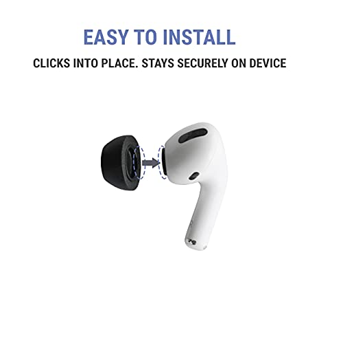 Comply Espuma Apple AirPods Pro 2.0 Earbud Tips para Auriculares cómodos con cancelación de Ruido Que Hacen Clic en y permanecen Puestos (pequeños, 3 Pares), Negro