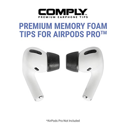 COMPLY Espuma Apple AirPods Pro 2.0 Earbud Tips para auriculares cómodos con cancelación de ruido que hacen clic y permanecen puestos (medianos, 3 pares)