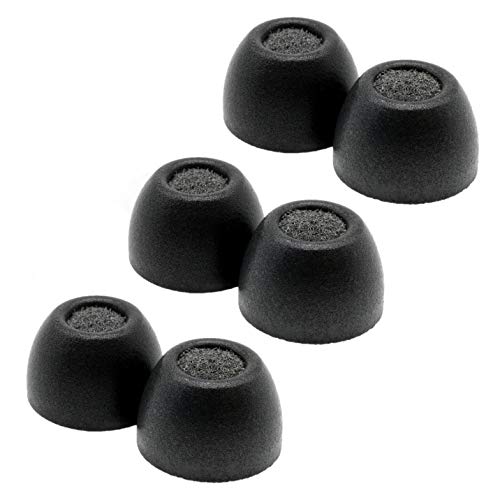 Comply TrueGrip Pro - Almohadillas de Espuma para Auriculares Jabra True Wireless (tamaño Mediano), Color Negro