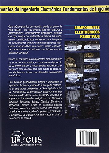 Componentes electrónicos resistivos.: Estudio funcional de características, análisis comparativo, Hojas de Datos y aplicaciones númericas desarrolladas: 18 (Ingeniería)