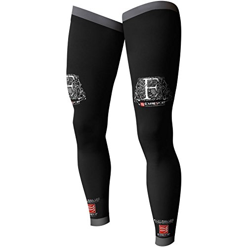 Compressport Full Leg - Calcetines unisex, color negro, talla 4