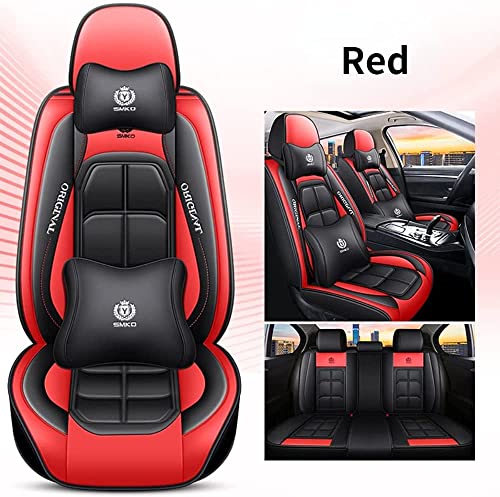 Congxy Fundas Asientos Coche Universales para Ford Focus 2 Fiesta Focus 3 Mondeo Mk4 Focus Mk2 Focus Fusion Kuga Ranger Focus Mk3 Fiesta Mk7 Mondeo Mk3 Accesorios Coche, Lujo Rojo