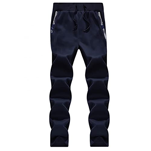 Conjunto Chándal para Hombre Completo Sudadera con Capucha y Pantalón con Forro Polar Color Sólido Otoño Invierno Suéter con Cremallera Cordón y Bolsillo para Ocio Jogging Correr Entrenamiento