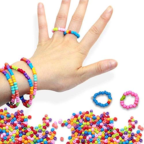 Conjunto de 3 mm de Vidrio Granos Coloridos Mini Potro Granos Granos for la fabricación de la joyería Collares Pulseras Regalo de los niños del Arte de DIY Juguetes (Size : 3mm)