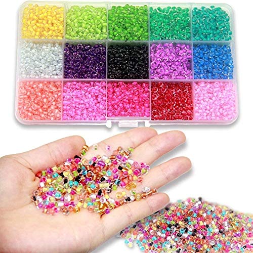 Conjunto de 3 mm de Vidrio Granos Coloridos Mini Potro Granos Granos for la fabricación de la joyería Collares Pulseras Regalo de los niños del Arte de DIY Juguetes (Size : 3mm)