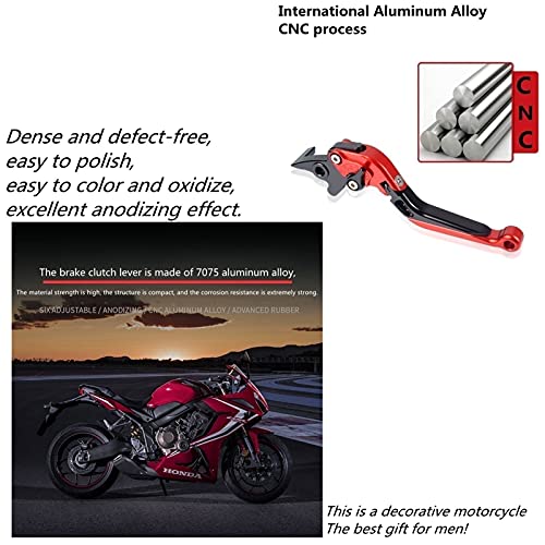 Conjunto De Freno Palanca Specialized Más Caliente para Honda CB650R CB650R CB650R 2019-2021 Motocicleta CNC Palanca De Embrague De Freno Plegable Plegable Freno De Mano (Color : D)